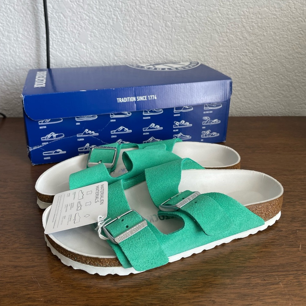 Birkenstock Arizona BS Emerald Women’s Sandals NEW
